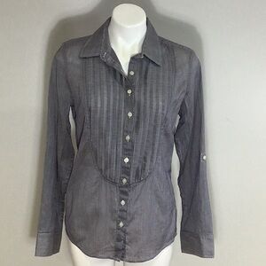 Banana Republic Gray Button-Up Long Sleeve Shirt